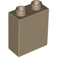 Duplo Brick 1 x 2 x 2 em Bege escuro