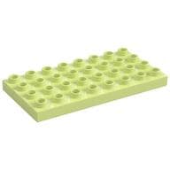Duplo Plate 4 x 8 em Verde-limão claro