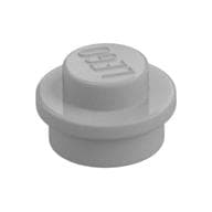 Plate Round 1 x 1 with Solid Stud em Cinza claro perolado