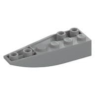 Brick Wedged, Curved Inverted 6 x 2 Right em Cinza azulado claro