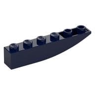 Brick Curved Inverted 6 x 1 em Azul escuro