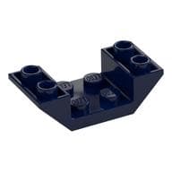 Brick Sloped Inverted 45° 4 x 2 Double with 2 x 2 Recessed em Azul escuro