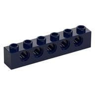 Technic Brick 1 x 6 [5 Pin Holes] em Azul escuro