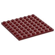 Plate 8 x 8 em Vermelho escuro