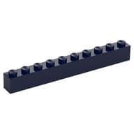 Brick 1 x 10 em Azul escuro