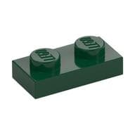 Plate 1 x 2 em Verde escuro