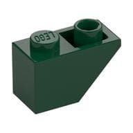 Brick Sloped Inverted 45° 2 x 1 em Verde escuro