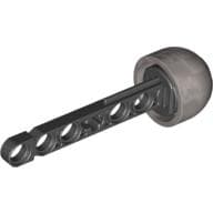 Projectile, Technic Competition Arrow, Beam Shaft with Solid Flat Silver Rubber End