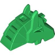 Animal / Creature Accessory, Horse Battle Helmet [Angular, Front Clip] em Verde