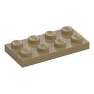 Plate 2 x 4 em Bege escuro