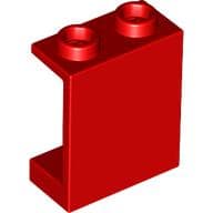 Panel 1 x 2 x 2 [Hollow Studs] em Vermelho