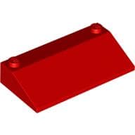 Brick Sloped 33° 3 x 6 em Vermelho