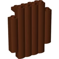 Panel 2 x 6 x 6 Log Wall [Palisade] em Marrom avermelhado