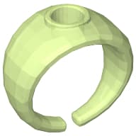 Clikits Ring, Wide Band with Hole in Top em Verde claro vivo translúcido