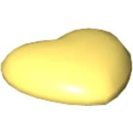 Clikits Icon, Heart 2 x 2 Large with Pin em Amarelo vivo claro