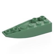 Brick Wedged, Curved Inverted 6 x 2 Right em Verde areia