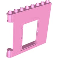 Duplo Building Wall 1 x 8 x 6 with Door Opening em Rosa vivo