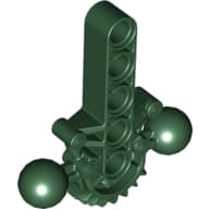 Large Figure Skeletal, Torso with Beam, 2 Ball Joints, and 7 Tooth Half Gear em Verde escuro