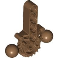 Large Figure Skeletal, Torso with Beam, 2 Ball Joints, and 7 Tooth Half Gear em Marrom claro