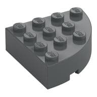Brick Round Corner 4 x 4 Full Brick em Cinza azulado escuro