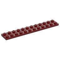 Plate 2 x 12 em Vermelho escuro