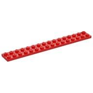 Plate 2 x 16 em Vermelho