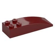 Brick Curved 6 x 2 em Vermelho escuro