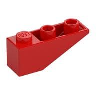 Brick Sloped Inverted 33° 3 x 1 with Internal Stopper and No Front Stud Connection em Vermelho