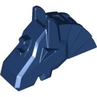 Animal / Creature Accessory, Horse Battle Helmet [Angular, Front Clip] em Azul escuro