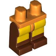 Hips and Reddish Brown Legs with Avatar Yellow Rectangles Print