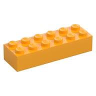 Brick 2 x 6 em Laranja vivo claro