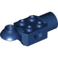 Technic Brick Special 2 x 2 with Pin Hole, Rotation Joint Ball Half [Horizontal Top], Rotation Joint Socket em Azul escuro