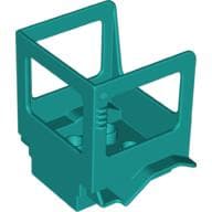 Duplo Backhoe Tractor Cabin em Turquesa escuro