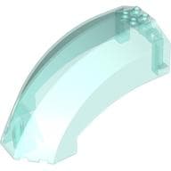 Windscreen 12 x 6 x 6 Curved em Azul claro translúcido