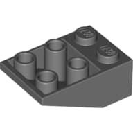 Brick Sloped Inverted 33° 3 x 2, No Connections between Studs, Ovoid Bottom Pin em Cinza azulado escuro