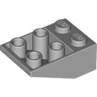Brick Sloped Inverted 33° 3 x 2, No Connections between Studs, Ovoid Bottom Pin em Cinza azulado claro
