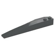 Brick Wedged, Curved 10 x 3 Right em Cinza azulado escuro