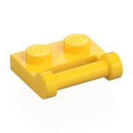 Plate Special 1 x 2 [Side Handle Closed Ends] em Amarelo