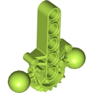 Large Figure Skeletal, Torso with Beam, 2 Ball Joints, and 7 Tooth Half Gear em Verde-limão