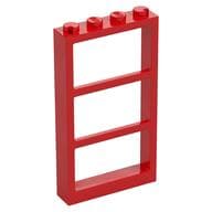 Window 1 x 4 x 6 Frame with 3 Panes em Vermelho