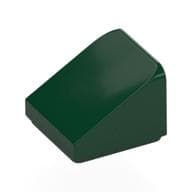 Brick Sloped 30° 1 x 1 x 2/3 (Cheese Slope) em Verde escuro