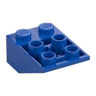Brick Sloped Inverted 33° 3 x 2, Connections between Studs, Ovoid Bottom Pin em Azul