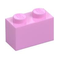 Brick 1 x 2 em Rosa vivo
