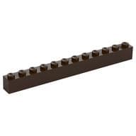 Brick 1 x 12 em Marrom escuro