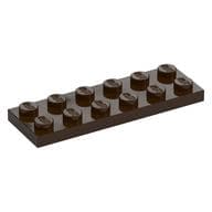Plate 2 x 6 em Marrom escuro