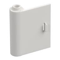 Door 1 x 3 x 3 Left - Open Between Top and Bottom Hinge em Branco