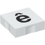 Duplo Tile 2 x 2 with Lowercase 'ê' Print