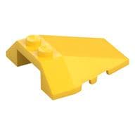 Brick Wedged, Sloped 4 x 4 Triple, Stud Notches em Amarelo
