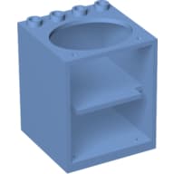 Belville, Cupboard 4 x 4 x 4 with Elliptical Hole for Sink em Azul médio