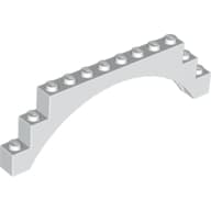 Brick Arch 1 x 12 x 3 em Branco